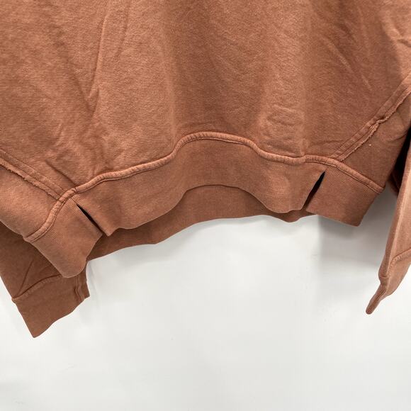 MICHAEL STARS NWT Camila V Neck Sweatshirt in Terracotta // XL - Picture 10 of 13